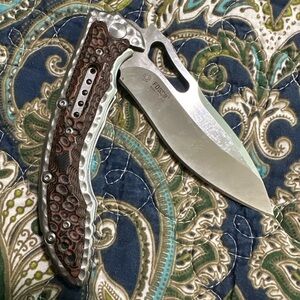 CRKT Fossil Ikoma Design 5470 Frame Lock Folding Pocket Knife Missing Clip